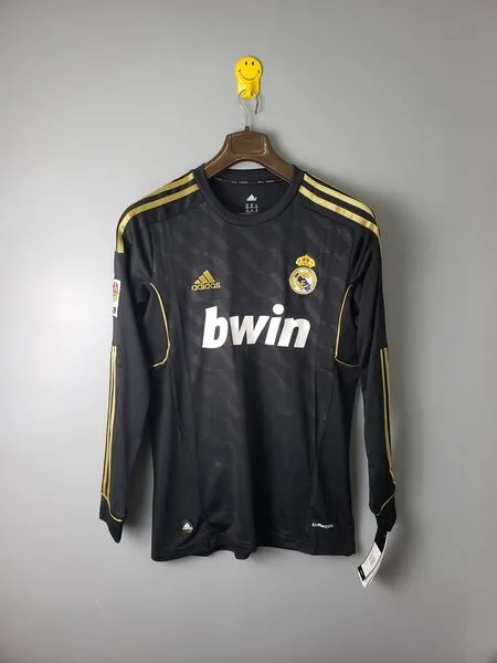 Camiseta de fútbol Real Madrid 2012 VISITANTE MANGA LARGA VERSION FAN